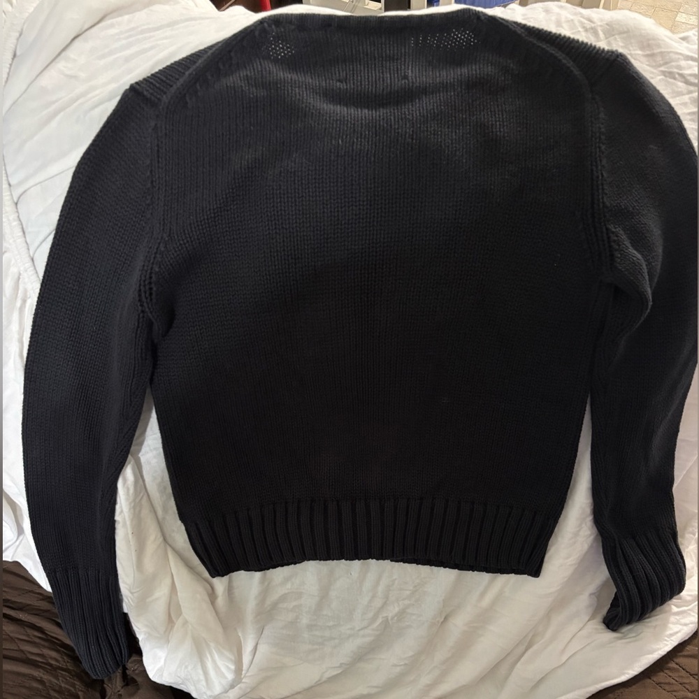 Michael Simon Black Sweater with Multicolor Design - Picture 2 of 5